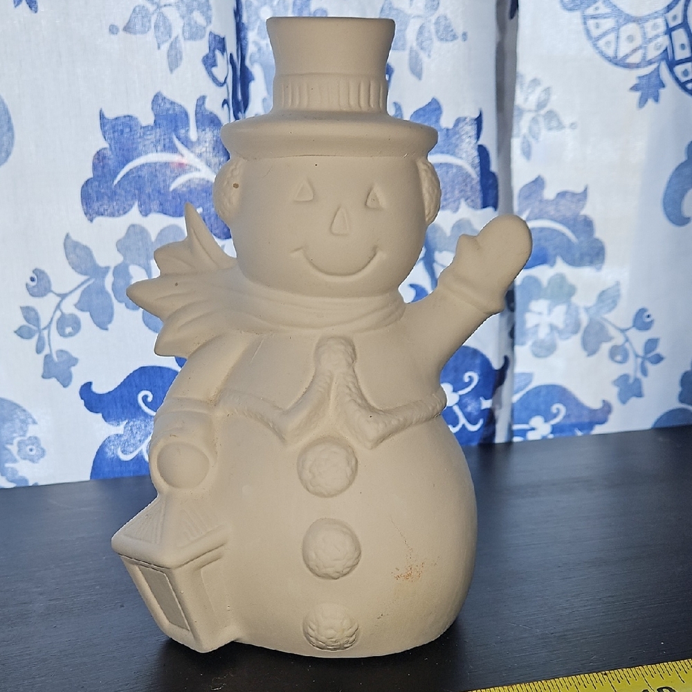 Ceramic Snowman Figurine